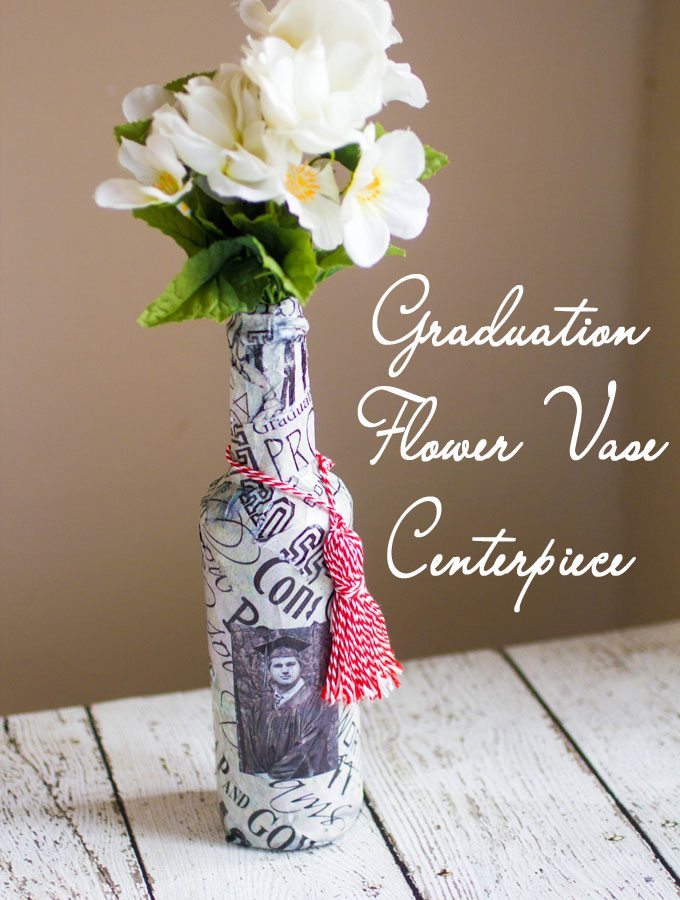 graduation flower vase craft