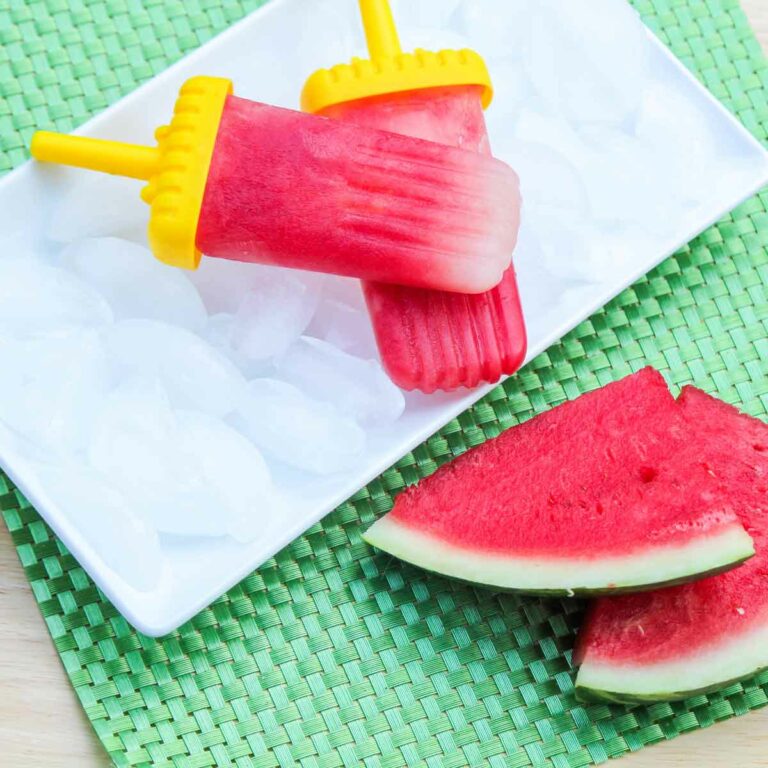 Real Fruit Watermelon Lime Popsicles – Two Ingredients