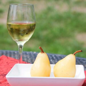 Cinnamon Poached Pears with Wine Featured Image