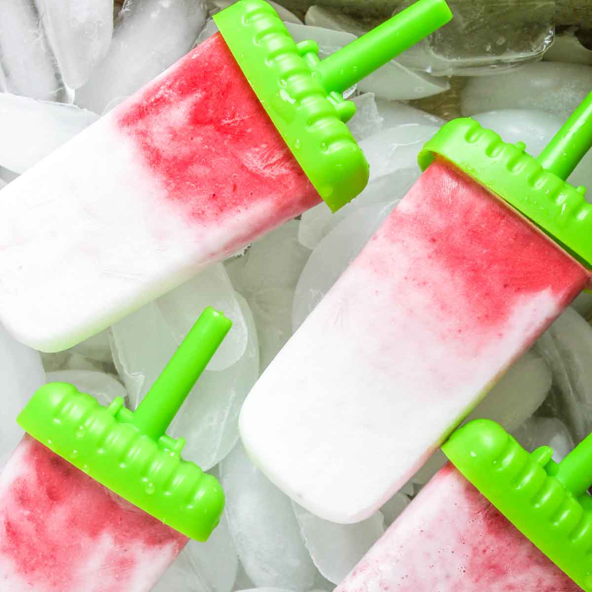 Strawberry Coconut Ice Pops