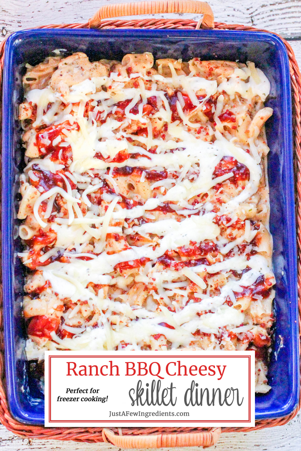 Ranch BBQ Cheesy Skillet Dinner Pin Image